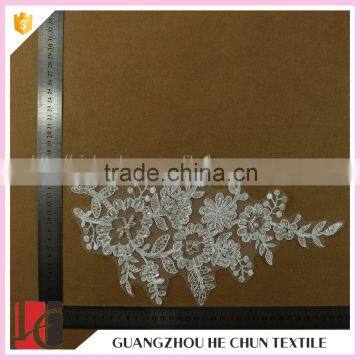 HC-2161-1 Hechun Latest Fashion Flower Shape Sequin Lace Applique Embroidery photo-4
