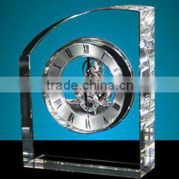 Clear Decoration Crystal Desk Clock /Glass Table Clock/Clock