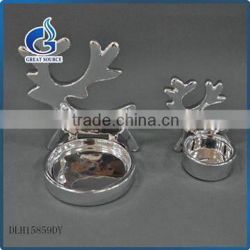 popular christmas decoration ceramic reindeer tealight candle holder