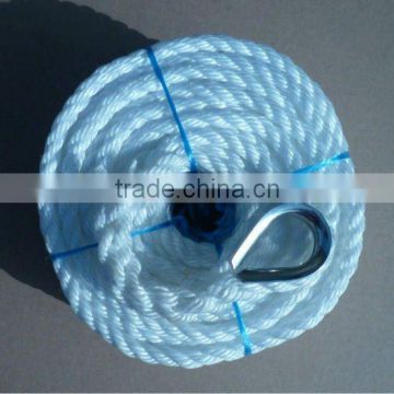 Nylon Dock Line with 3 strands twisted