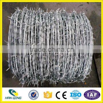 Double Strands With Four Barbs Reversed Twist With BWG10X12 Gauge Barbed Wire Fence photo-2