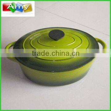 color cast iron cooking pot