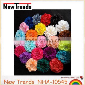 Women fashion large peony flowers hair accessories for holiday beach wear