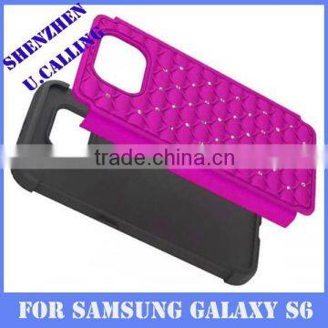 China Factory Price For Samsung Galaxy S6/S6 Edge Bling Diamond Shockproof Silicon Case photo-4