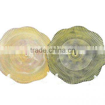 13 inch elegant Wholesale Charger Plate in gold Color Painted by Spinning