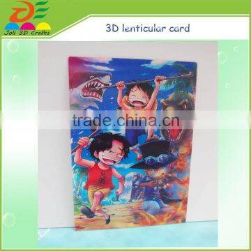 customized varient sizes lenticular 3d card for home decorations