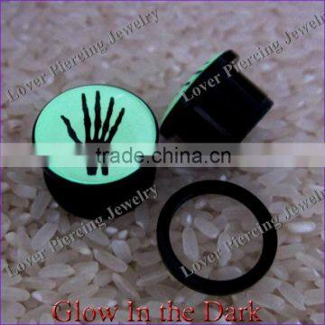 Factory Price Acrylic Ear Tunnel Piercing Glow In The Dark Ear Plug [UV-RT197A]