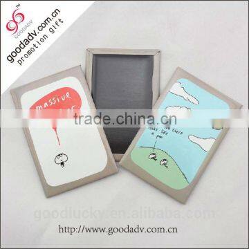 Custom made paper printing tinplate magnets / tin metal fridge magnet