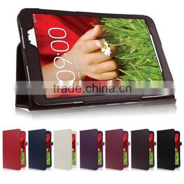 Folio Magnetic Flip Stand Leather Case For LG G Pad 8.3" V500