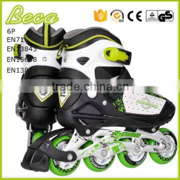 Wholesale Retractable Green Metal Frame pu Wheel Roller Skate Shoes photo-5