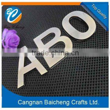 ABS shaped sample letter for car stickers as promotion gift