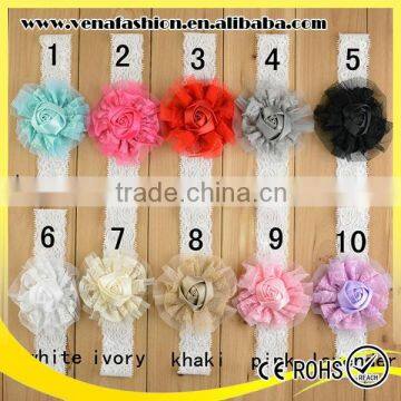 knit crochet lace rose flower cheap girl headbands