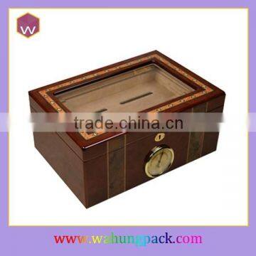 Glass Window antique wood empty cigar boxes manufacturer