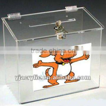 plexiglass donation box