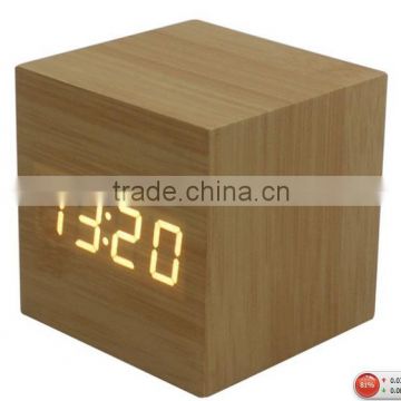 2014 led wooden clock & LED digital wood desk clock & Household desktop clock