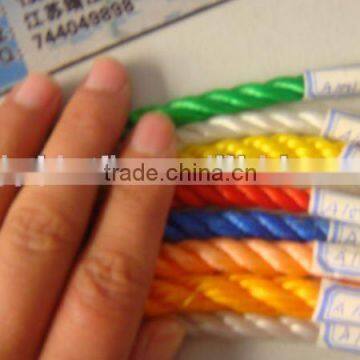 3 Strand Twisted Poly Ropes in Yellow and Black Color photo-5