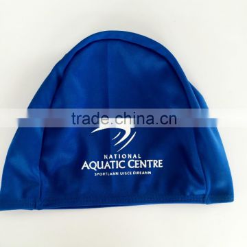 Promotion Logo printed Polyester cheap swim caps 100% Polyester fiber CUFFIA PER PISCINA