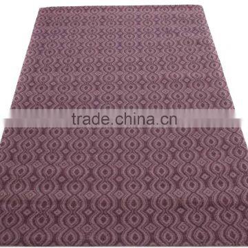 Jaquard Flat Weave Wool Rug With Canvas Backing