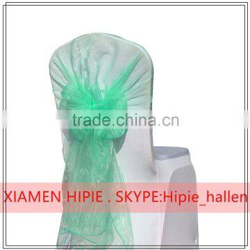 High Quality sheer organza chair sashes for wedding party banquet decoration