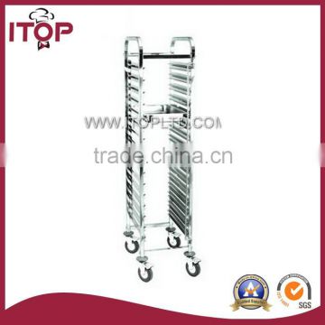 15 pans Stainless Steel higher tray trolley