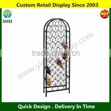 Black 47-bottle Wine Rack Stand Storage Kitchen Metal Bottle Bar YM1-250