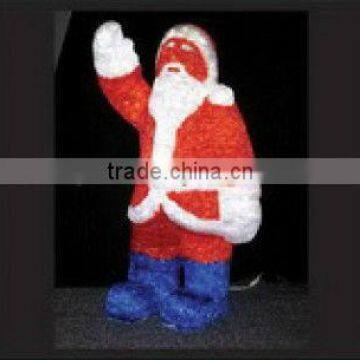 christmas decoration crystal sculpture light for santa claus