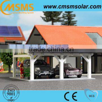 Aluminum solar carport mounting system for parking installation