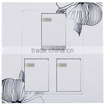 3 gang 1 way switch/3 gang 2 way switch flower switch