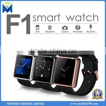 F1 MTK6260A Bluetooth Watch Sleep Monitor Health Partner Health Smart Watch with Camera