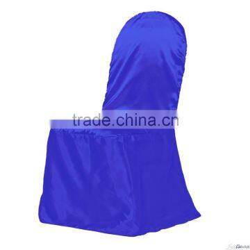 100% Purple Polyester Satin Chair Cover for Wedding photo-4