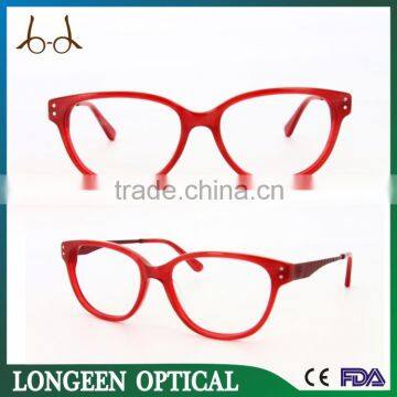 China latest red optical frame,titan eyewear frames