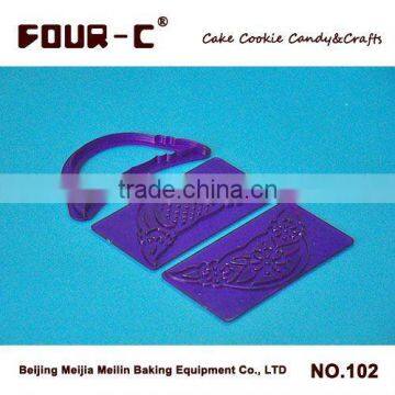 Acrylic embossing fondant edge cutters for cake decorating