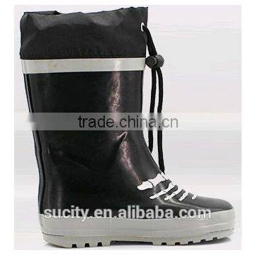 european style with cuff fashion wellingtons boot rain boots manufacturer