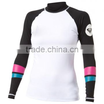 Top quality UV protection lycra swiming and breach girls rash guard swimwear