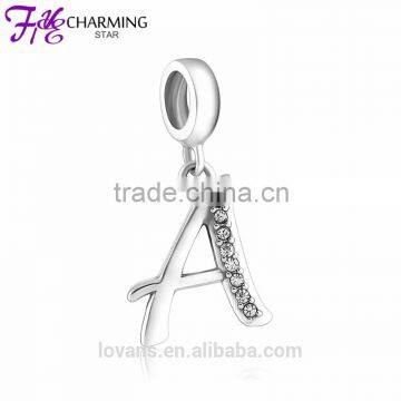 2016 Lovans Jewelry Latest 925 Silver Slide Letter Charms bracelet