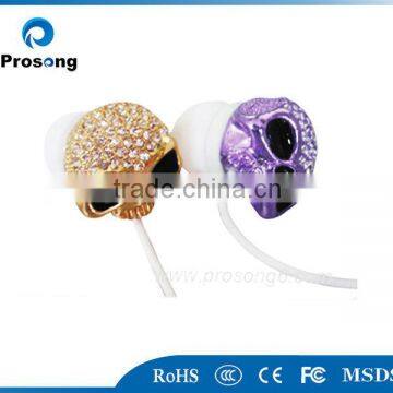 High quality new design skull shaped in-ear style skull earphone