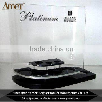 Custom Shape Modern Glass Cosmetic Product Display Stands