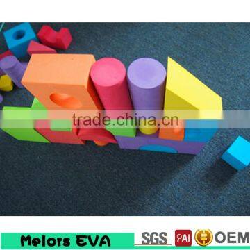 Customize Colorful Eva building block wood grain blocks