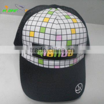 Custom printed logo 5 panel mesh trucker hat summer cap