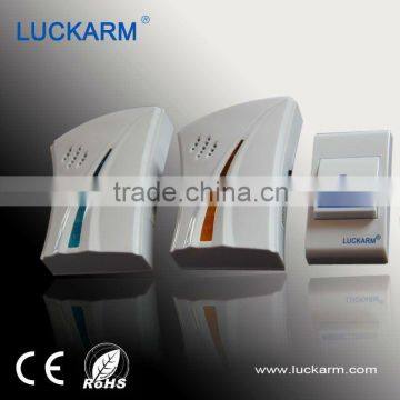 popular AC digital wireless musical doorbells with 2 receivers
