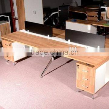 2014 HC-K028 modern style double side office staff desk of metal legs