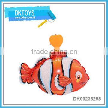 Inflatable festive lantern fish type with tube