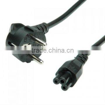 Right Angle Schuko to IEC C5 Clover Leaf connector