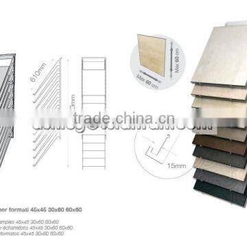 Tsianfan Custom Wall Mounted Display Racks for Marble and Granite Tiles Samples WA001