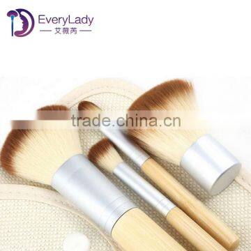 Hot sale 4pcs cosmetic bamboo Kabuki makeup brush set