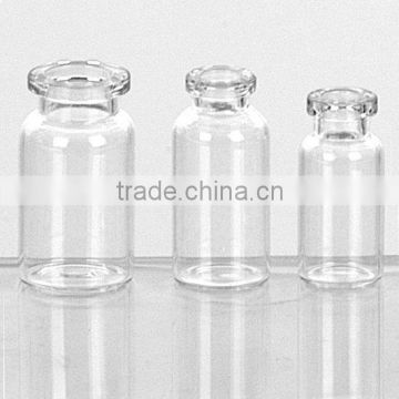 Clear tublar glass vials made of low borosilicate glass