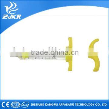 Shaoxing supplier animal cure Plastic Steel Syringe J-Type (TPX)