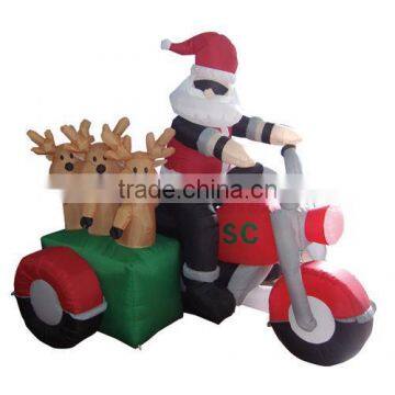 inflatable christmas decoration motor bike 2016