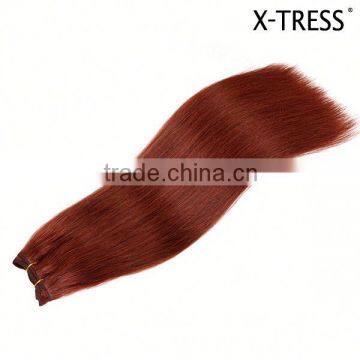 18inch burgundy straight selling long human hair extensions human hair weft with good offer for white women