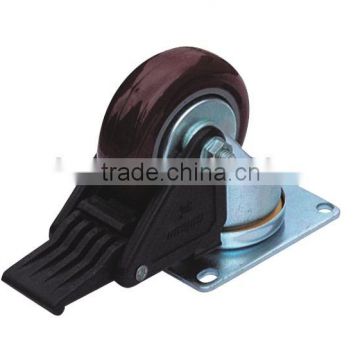 swivel caster with brake